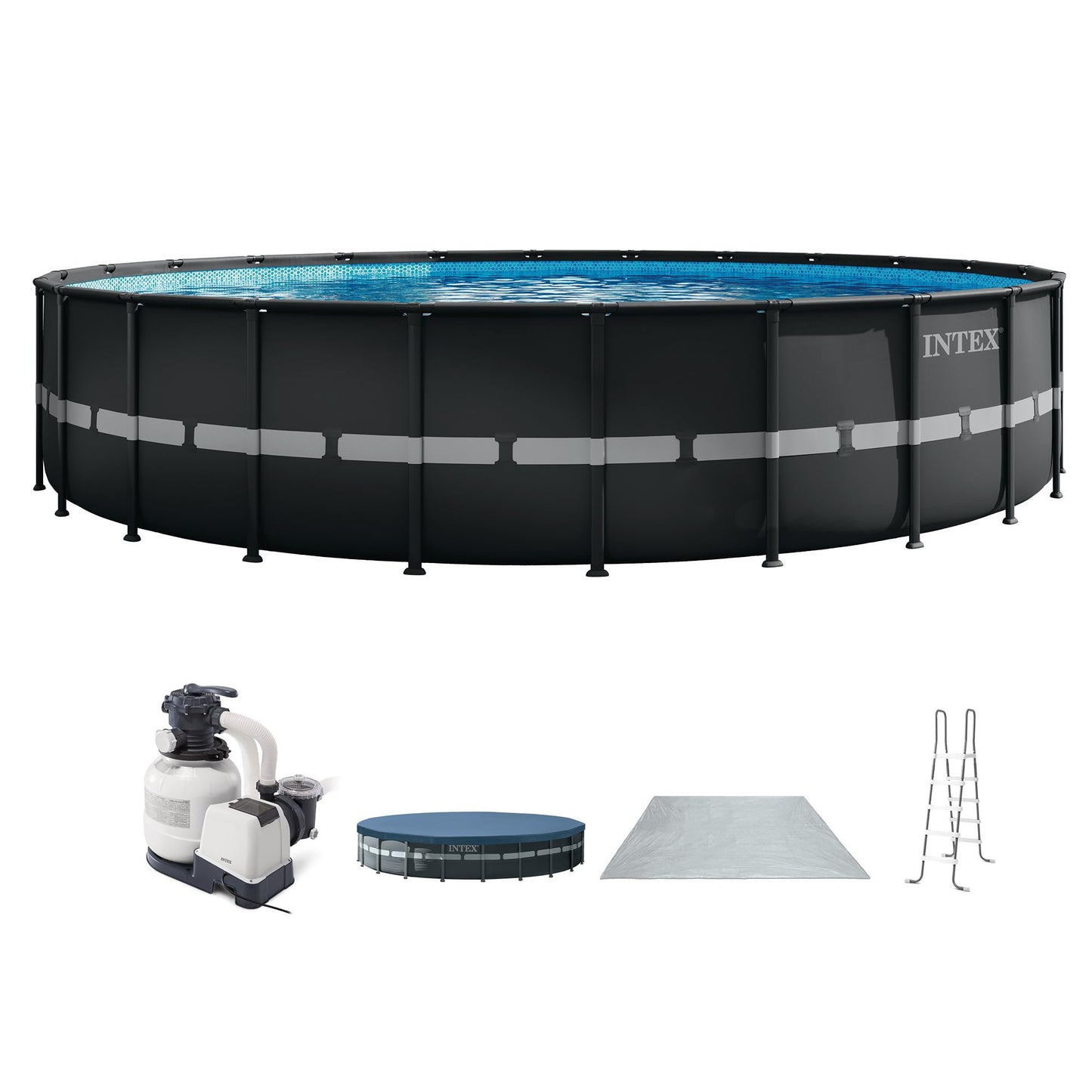 Ultra XTR 24ft x 52in Round Above Ground Swimming Pool Set w/Pump