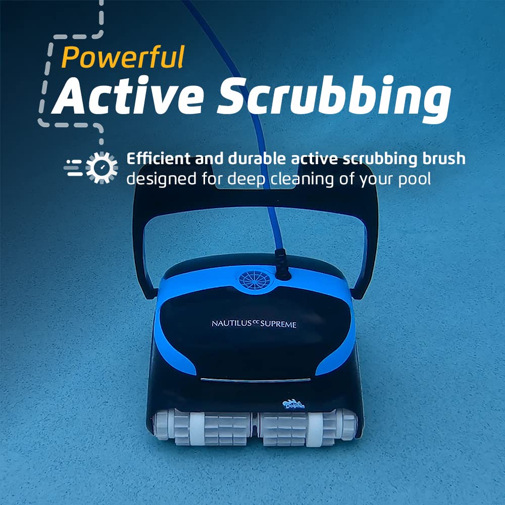 Nautilus CC Supreme Wi-Fi Automatic Robotic Pool Vacuum Cleaner Includes Caddy and Classic Cover for Storage and Protection, Ideal for In-Ground Pools up to 50 FT