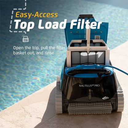 Nautilus CC Pro Wi-Fi Automatic Robotic Pool Vacuum Cleaner Includes Caddy and Classic Cover for Storage and Protection, Ideal for In-Ground Pools up to 50 FT