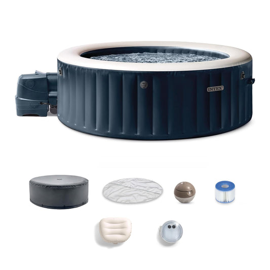 PureSpa 6 Person Inflatable Hot Tub with Energy-Efficient Spa Cover