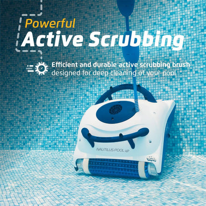Nautilus Pool-Up Robotic Pool Vacuum Cleaner up to 26 FT - Wall Climbing with Scrubber Brush