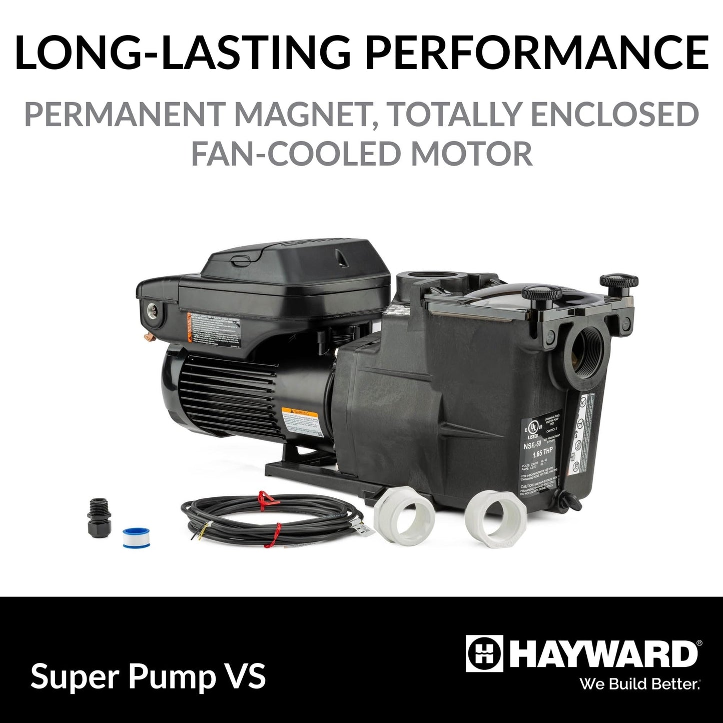 W3SP2603VSP Super Pump VS Variable Speed Pool Pump for In-Ground Pools, Energy Efficient, 1.65 HP
