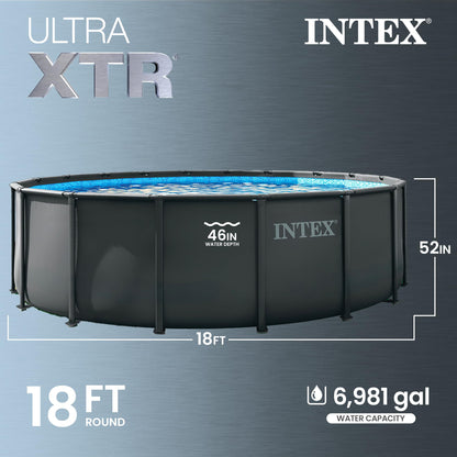 Ultra XTR 18ft x 52in Round Above Ground Swimming Pool Set w/Pump
