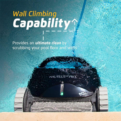 Nautilus CC Pro Wi-Fi Automatic Robotic Pool Vacuum Cleaner, Wall Climbing, Waterline Scrubber Brush, Ideal for In-Ground Pools up to 50 FT in Length