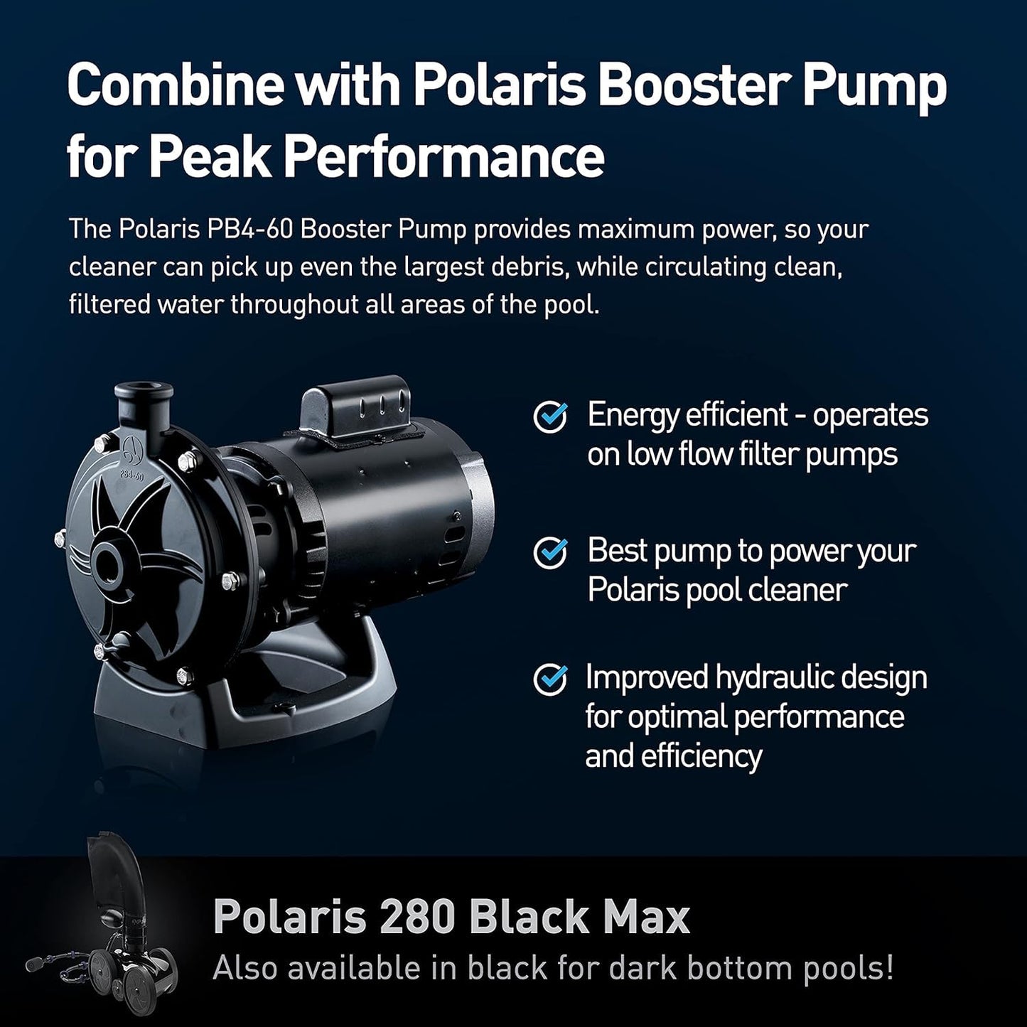 Polaris Vac-Sweep 280 Pressure-Side In-ground Pool Cleaner, Double Venturi Jet Powered, 31ft of Hose with an All Purpose Debris Bag