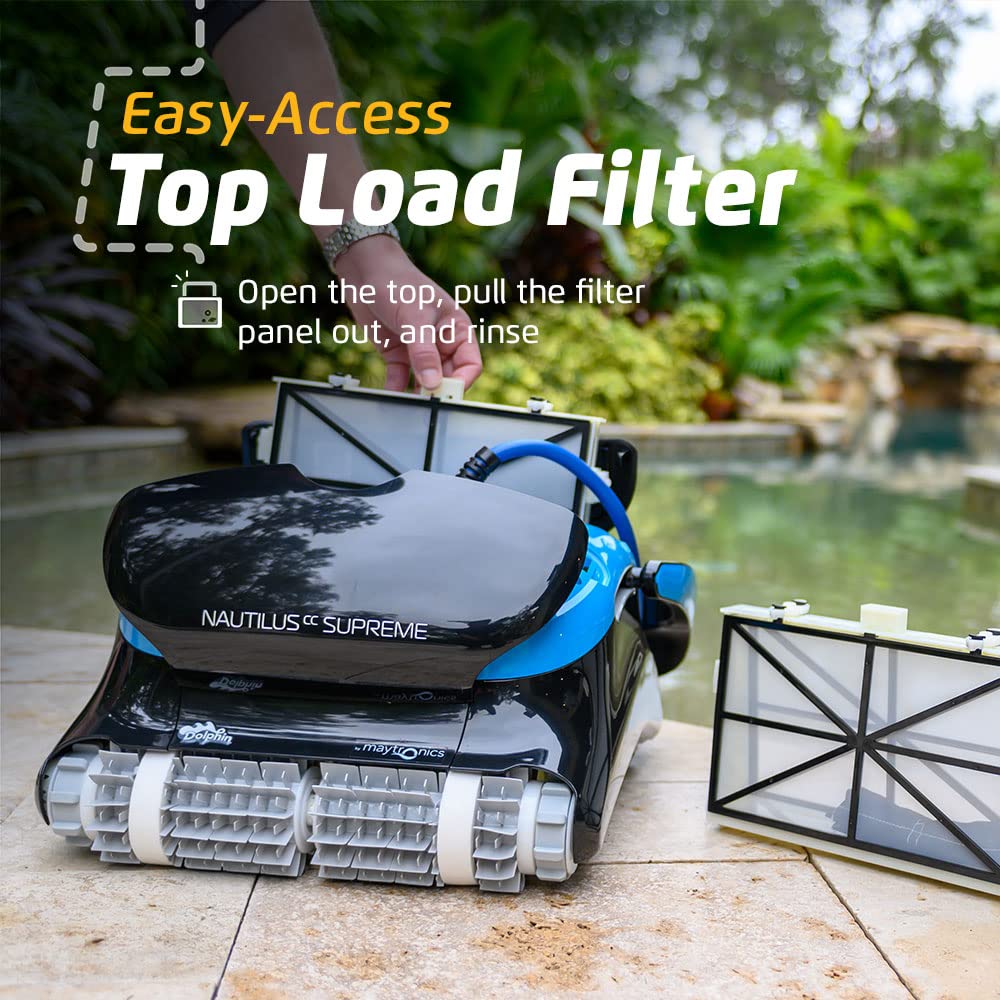 Nautilus CC Supreme Wi-Fi Automatic Robotic Pool Vacuum Cleaner, Dual Drive, Waterline Scrubber Brush, Top Load Filter, Ideal for In-Ground Pools up to 50 FT
