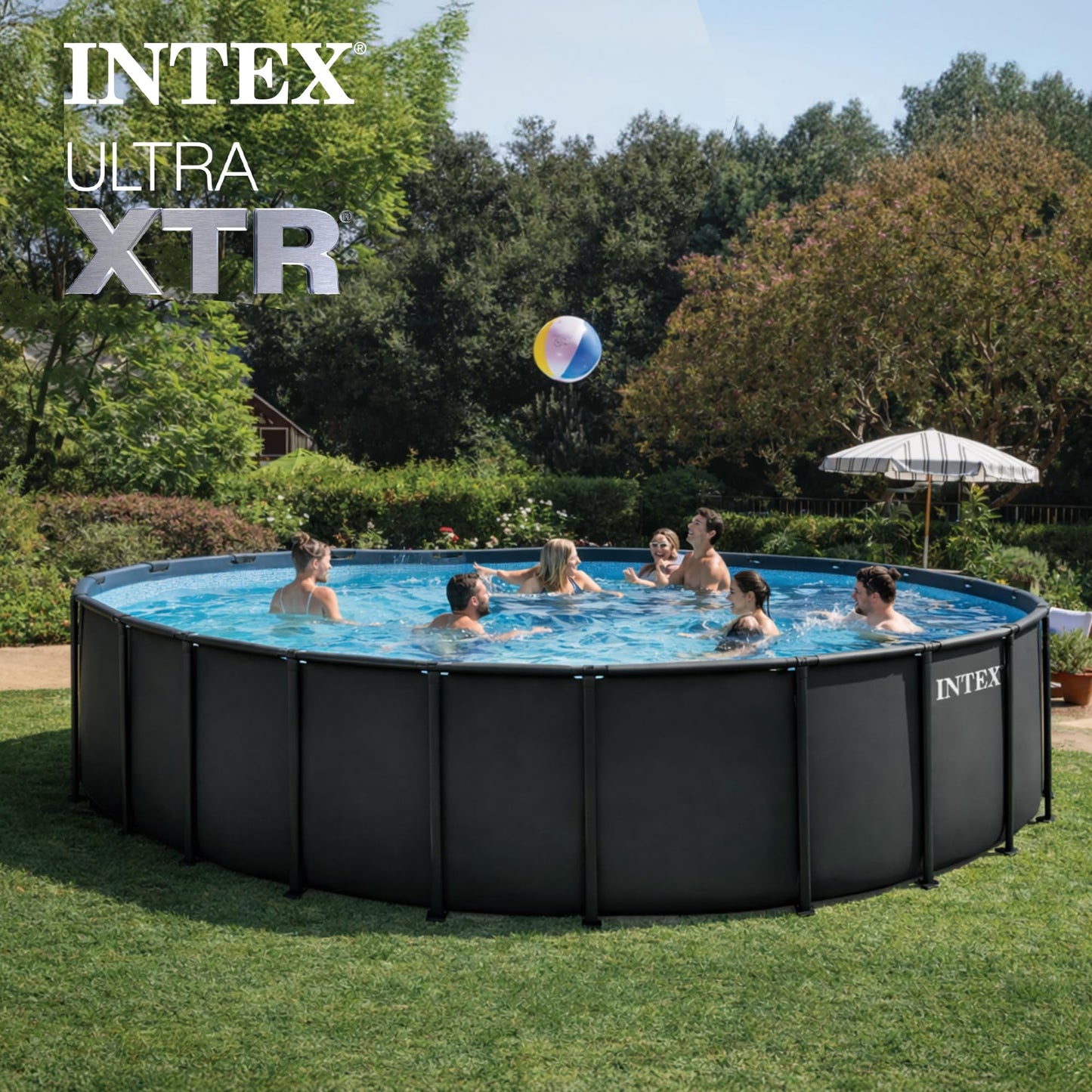 Ultra XTR 24ft x 52in Round Above Ground Swimming Pool Set w/Pump