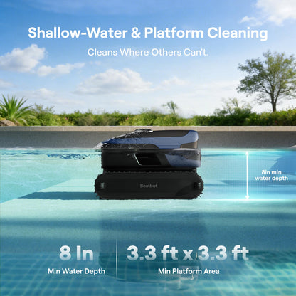 Sora 70 Pool Vacuum Robot, 360° Top-to-Bottom Cleaning, Smart Surface Parking, 6L Capacity, 6800GPH Super Power for Above & In-Ground Pools Up to 3,200 sq. ft, Navy Blue