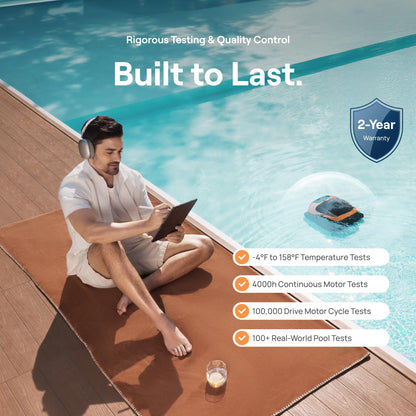 Sora 30 Pool Vacuum Robot, 4-in-1 Cleaner with Shallow-Area Cleaning, 6800GPH Power, Smart Surface Parking, 5L Capacity for Above & In-Ground Pools Up to 3229 sq. ft, Vibrant Orange
