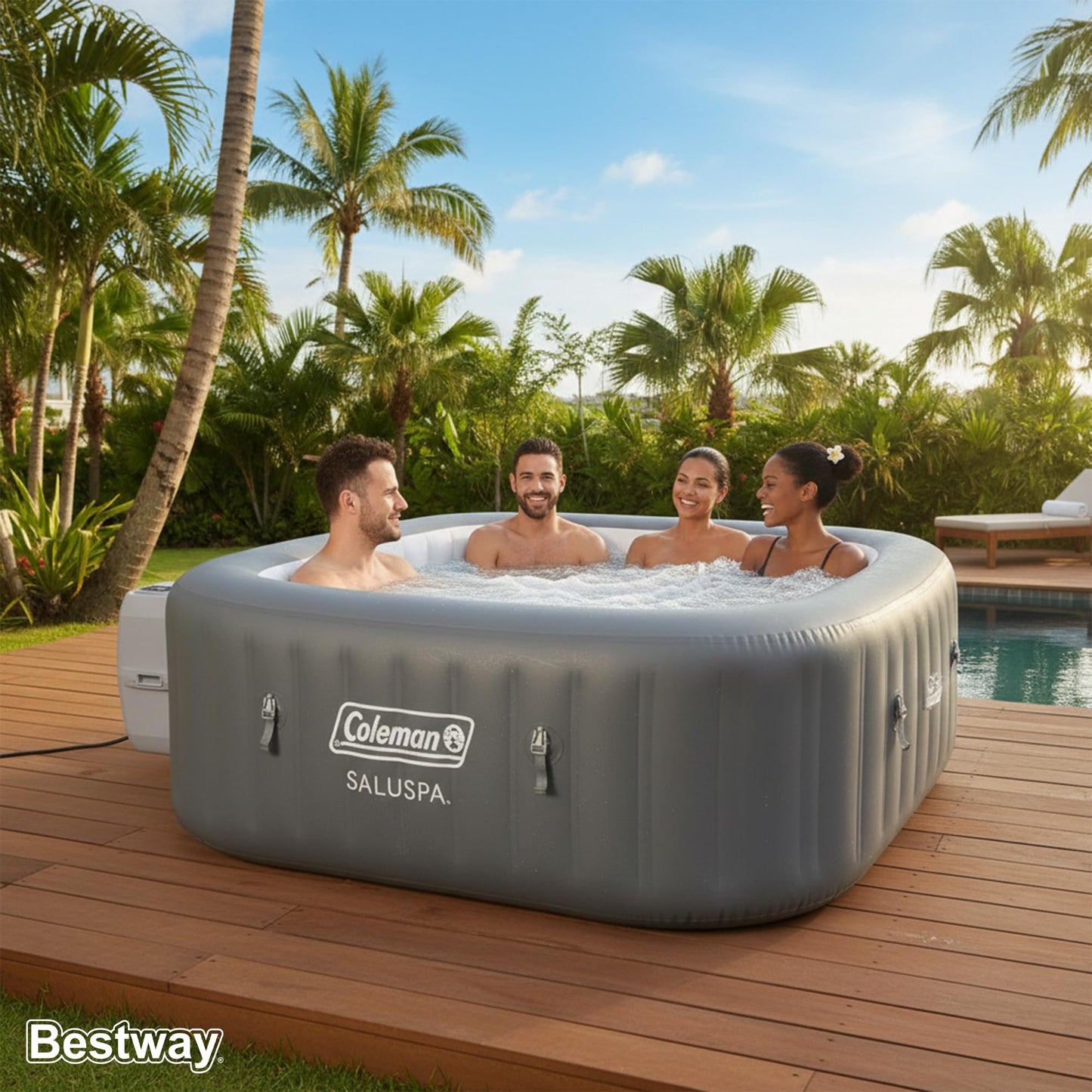 SaluSpa Hawaii Energy-Efficient 4-6 Person Inflatable Hot Tub