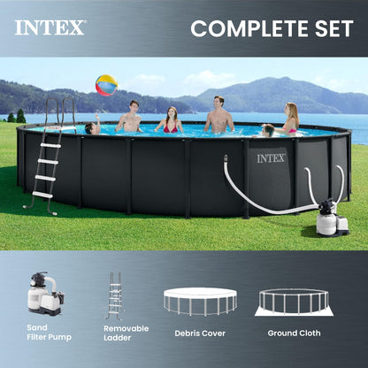 Ultra XTR 24ft x 52in Round Above Ground Swimming Pool Set w/Pump