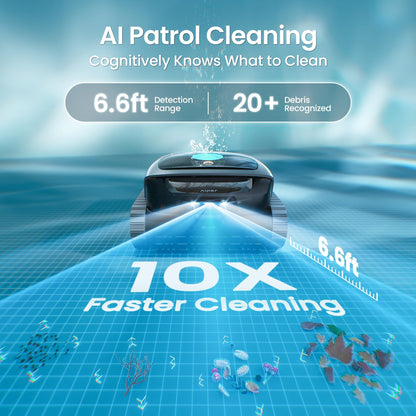 Scuba V3 AI Vision Cordless Robotic Pool Cleaner, Grey