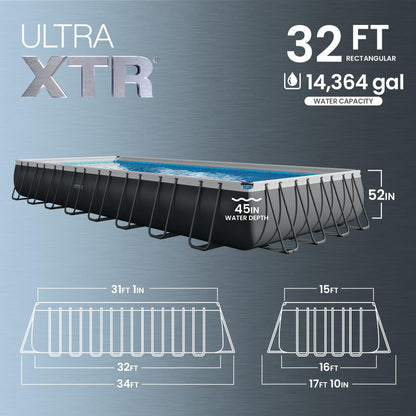 Ultra XTR 32ft x 16ft x 52in Above Ground Swimming Pool Set w/Pump