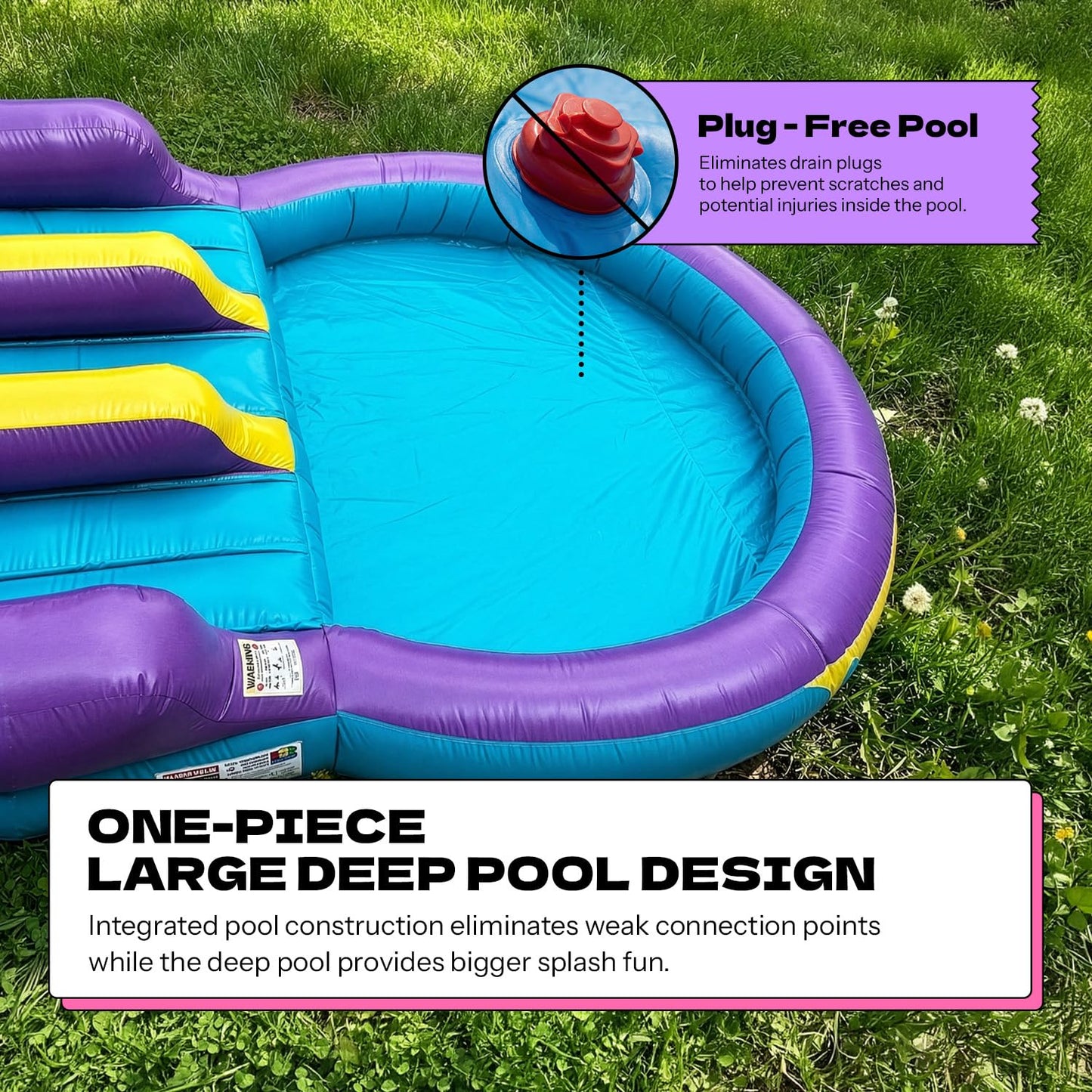 16ft Ice Pop Inflatable Wet Dry Dual Slide with Pool & Blower