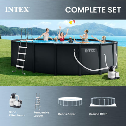 Ultra XTR 18ft x 52in Round Above Ground Swimming Pool Set w/Pump