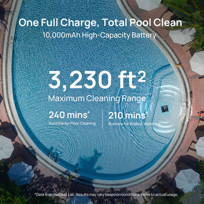 AquaSense 2 Cordless Robotic Pool Vacuum Cleaner, Smart Surface Parking, Double-Pass Waterline Scrubbing, Cleans Floor, Walls and Waterline