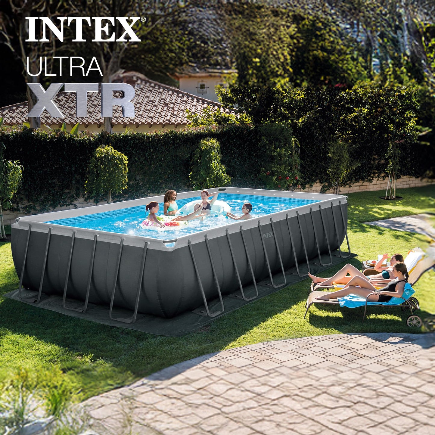 Ultra XTR 24ft x 12ft x 52in Above Ground Swimming Pool Set w/Pump